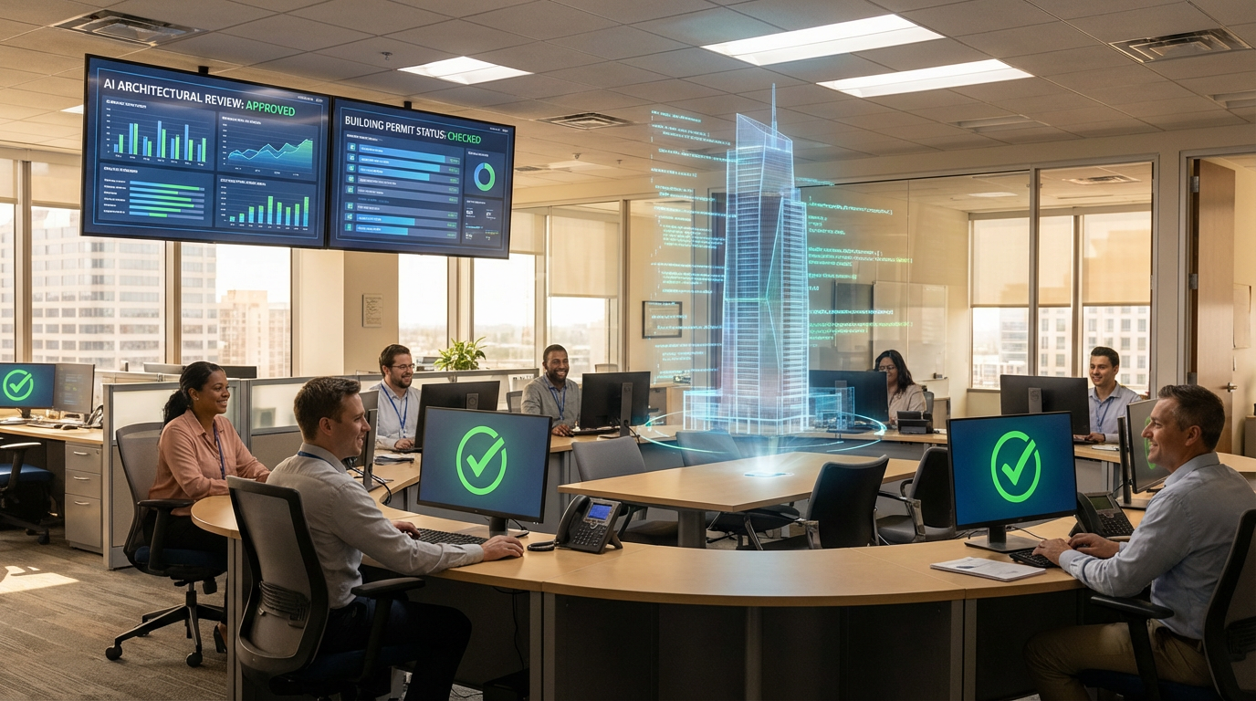AI-powered digital plan review in a modern building department