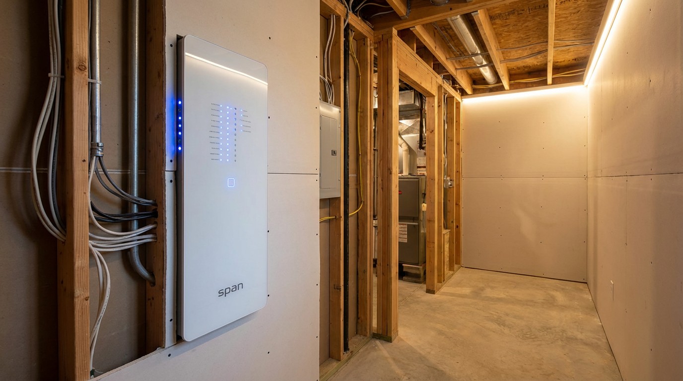Smart electrical panel in new construction home