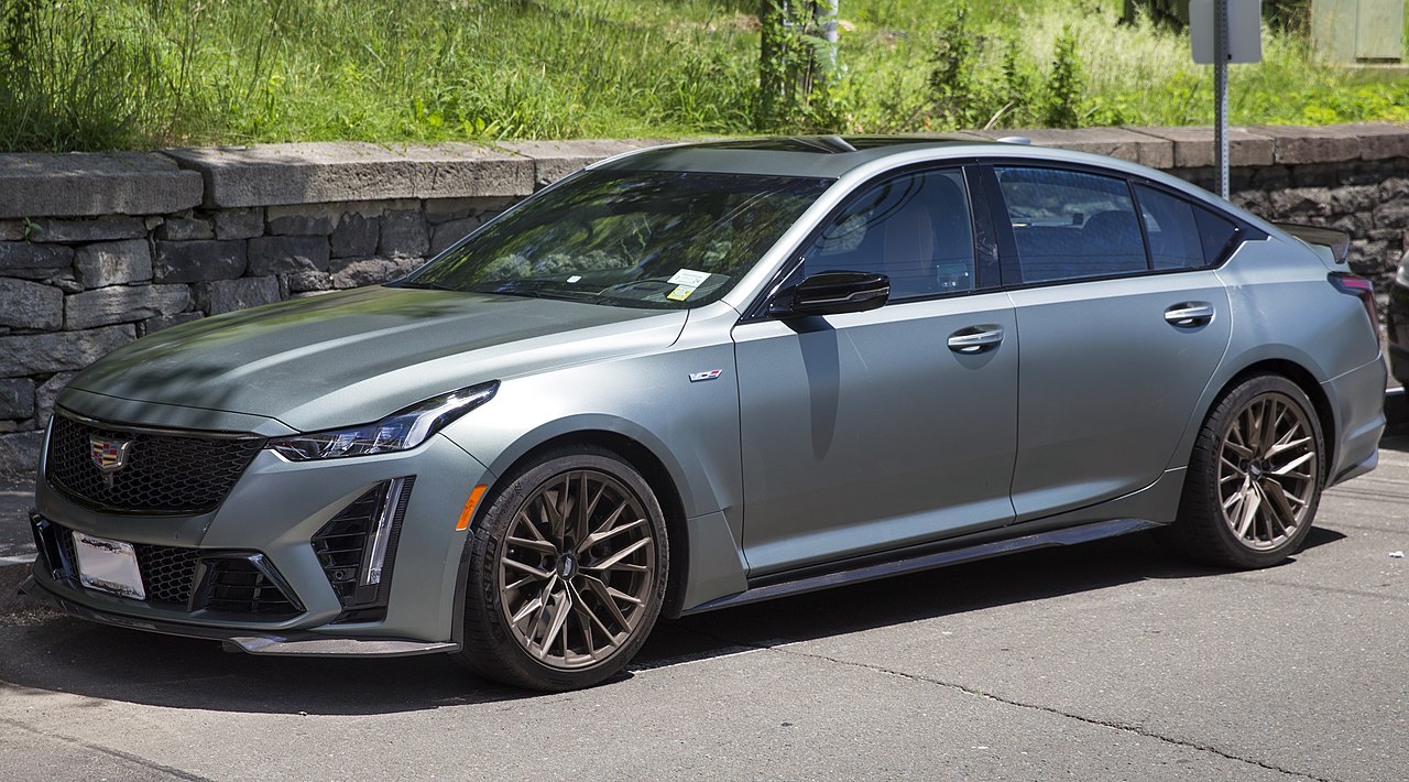 CT5-V Blackwing engine bay showing supercharger and signed plaque
